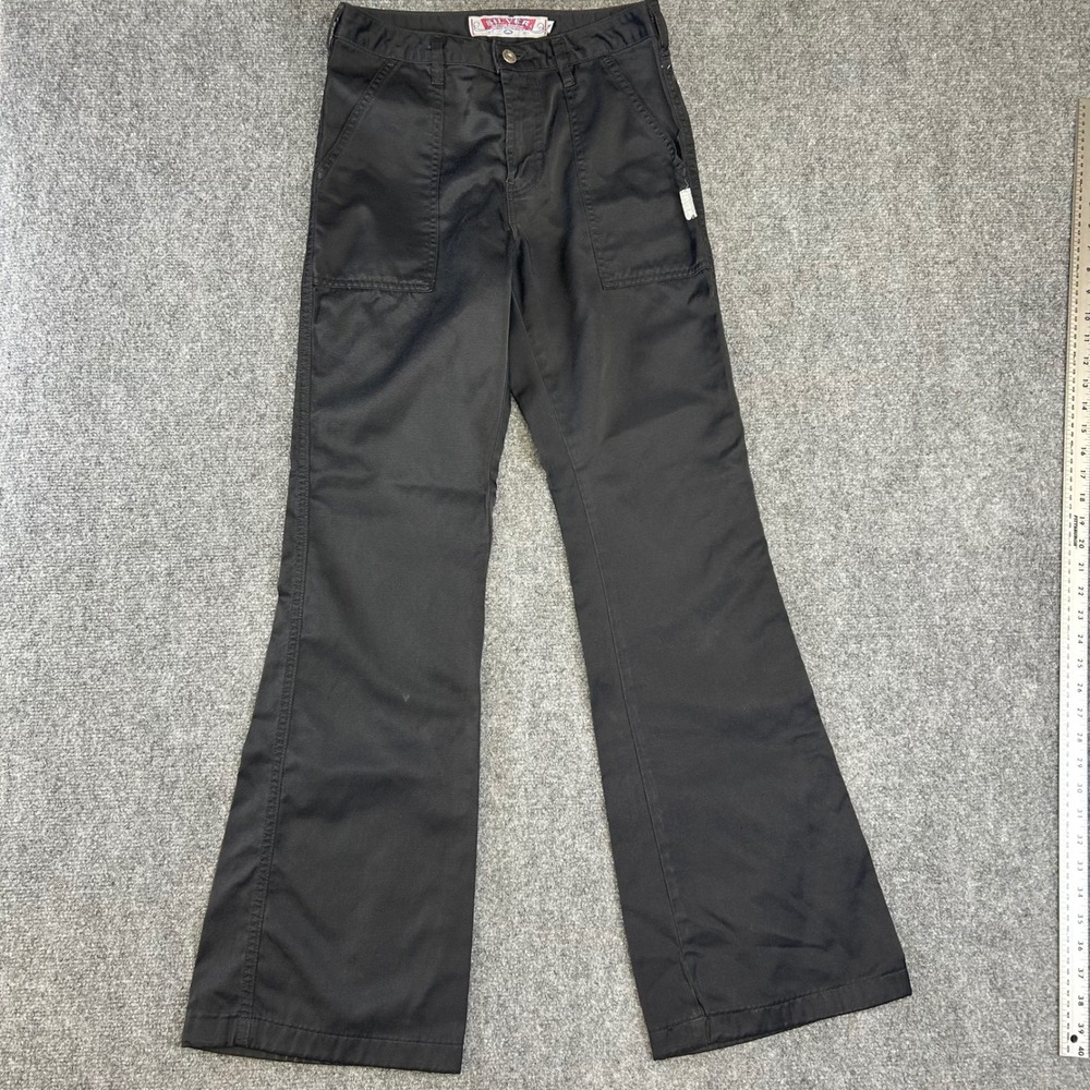 Silver Jeans Co Black Utility Carpenter Flare Pants Vintage Made in Canada 28x33